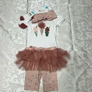 6 Months old baby tutu set! Lovely color! New!!